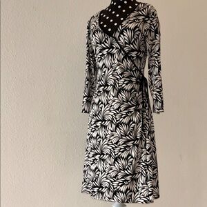 Black and White Wrap Dress
